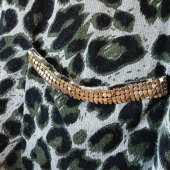 INC International Concepts Sweater Cardigan XL Camo Leopard Ruffle Front - Picture 9 of 11